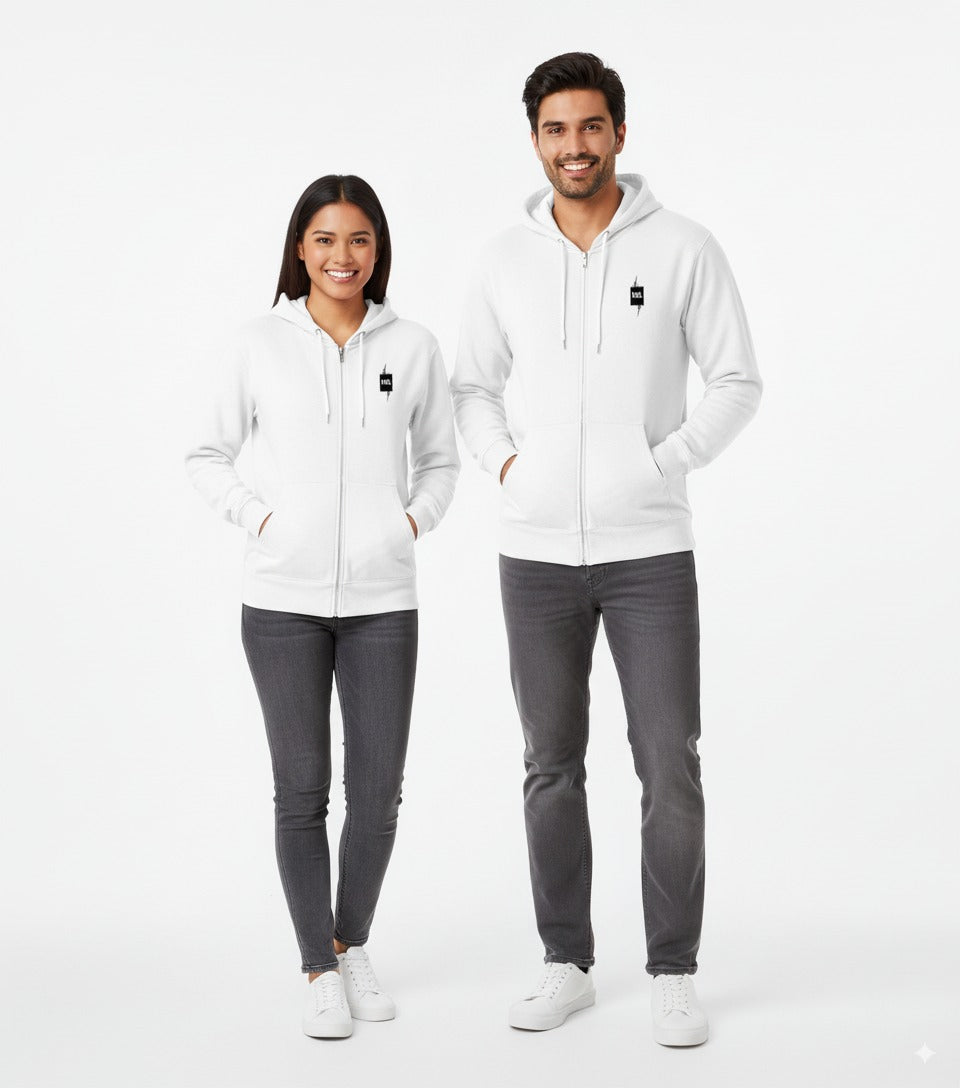 Minimalist Zipper Hoodie - Premium Full-Zip Fleece Sweatshirt