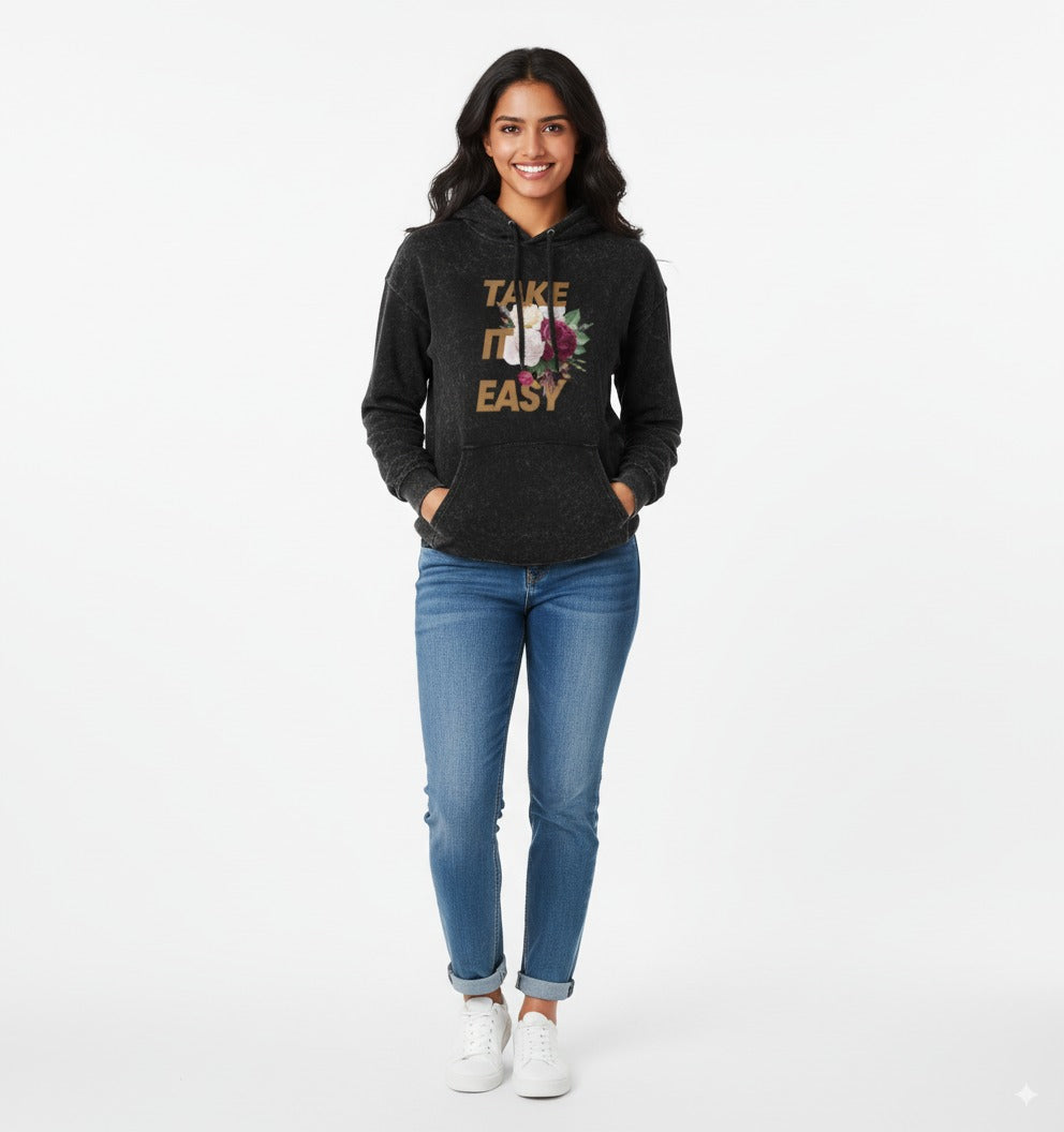Unisex Vintage Distressed Fleece Pullover