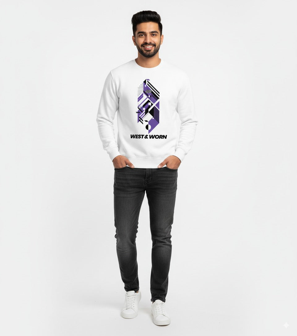 Geometric Abstract Sweatshirt- Unisex