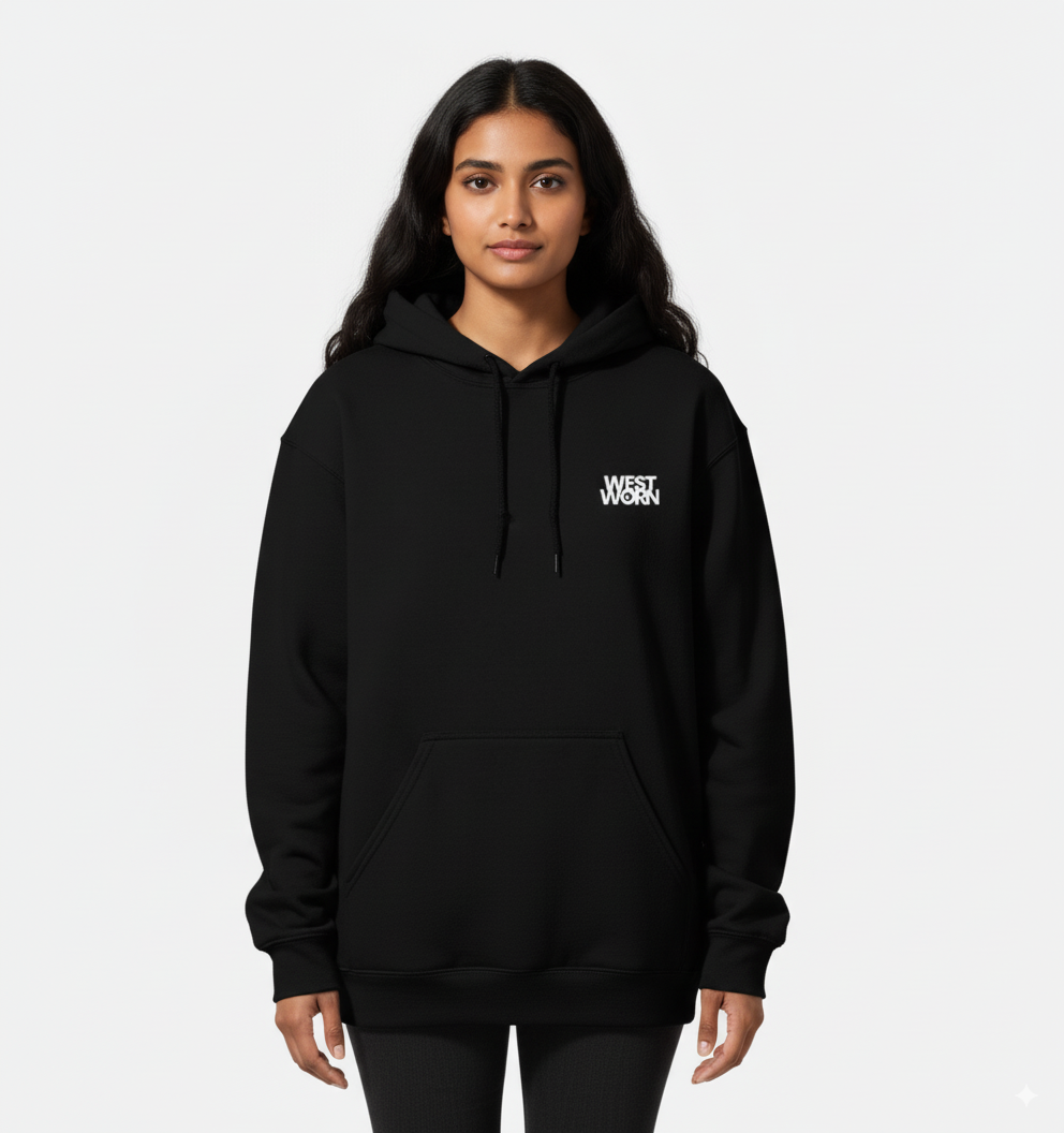Premium Women’s Abstract Back Print Hoodie